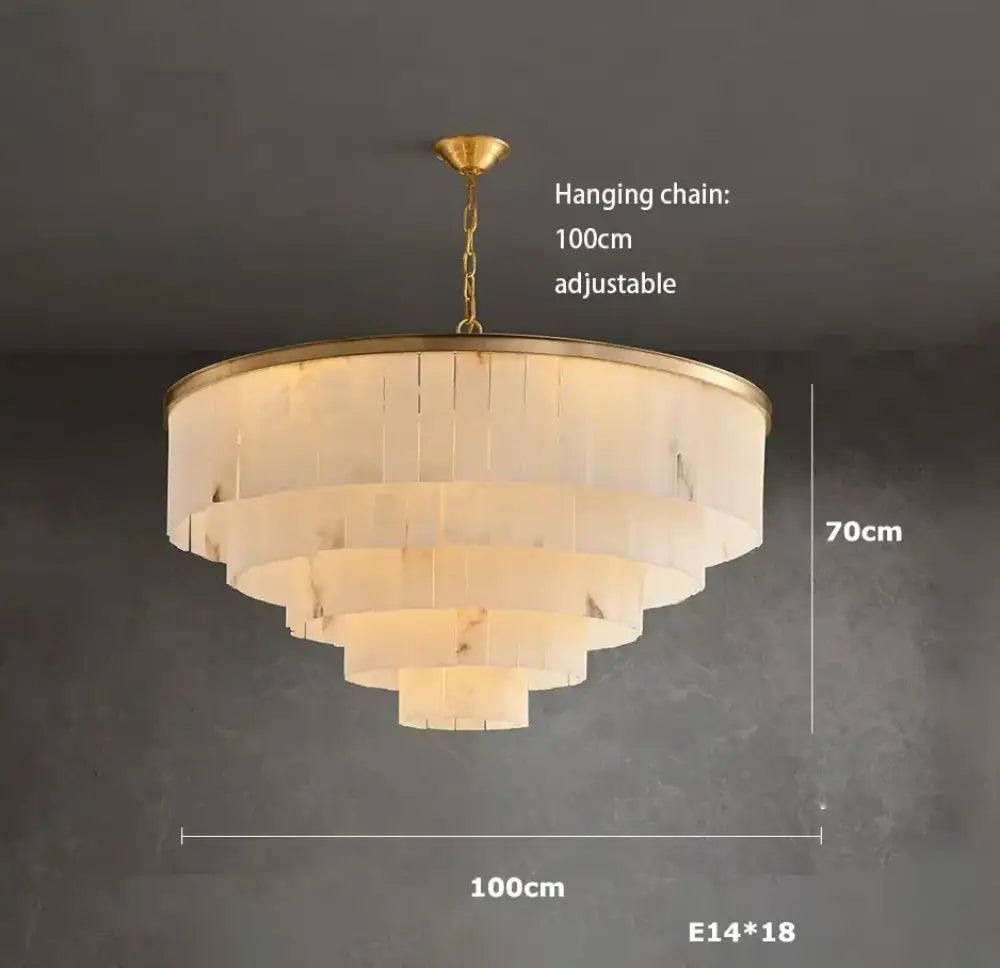 Modern Natural Marble LED Living Room Chandeliers - Elegant Lighting Fixtures for Staircases, Lofts, and Dining Rooms - DecorGlobe