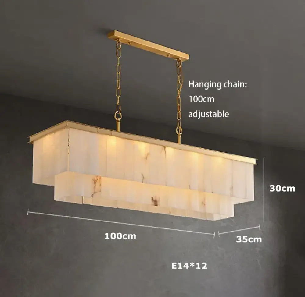 Modern Natural Marble LED Living Room Chandeliers - Elegant Lighting Fixtures for Staircases, Lofts, and Dining Rooms - DecorGlobe