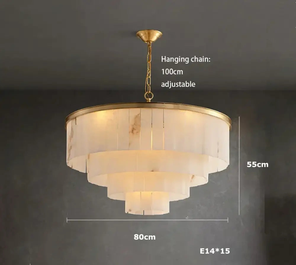 Modern Natural Marble LED Living Room Chandeliers - Elegant Lighting Fixtures for Staircases, Lofts, and Dining Rooms - DecorGlobe