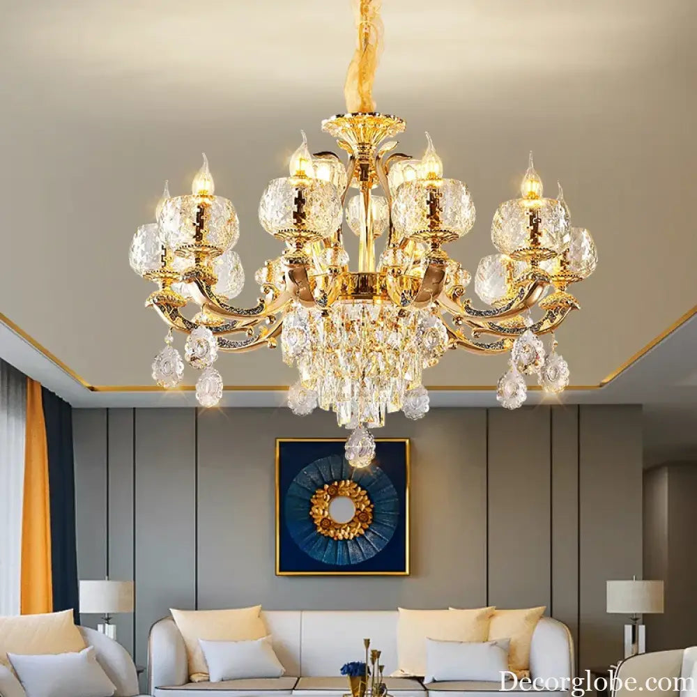 European Modern Simple Chandelier - Luxury Lighting for Home, Villa, Hotel, and Duplex Architectural Spaces - DecorGlobe