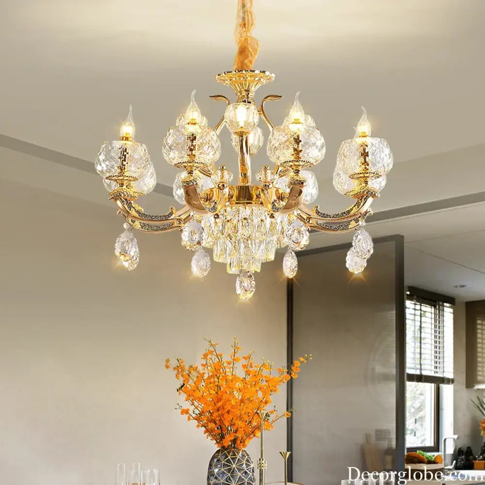 European Modern Simple Chandelier - Luxury Lighting for Home, Villa, Hotel, and Duplex Architectural Spaces - DecorGlobe