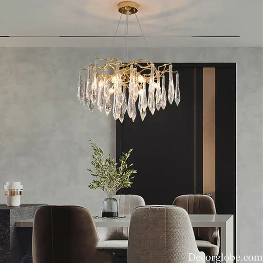 Multi-color Glass Drop Ceiling Chandeliers - Luxury LED Pendant Lights for Post-Modern Home Decor in Bedrooms - DecorGlobe