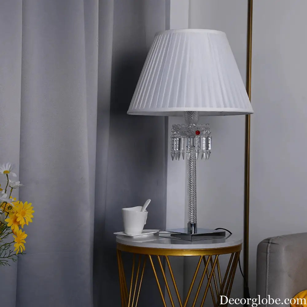 European-Style Living Room Dining Table Crystal Lamp Restaurant Front Desk Decorative Table Lamp Bedroom Bedside Lamp