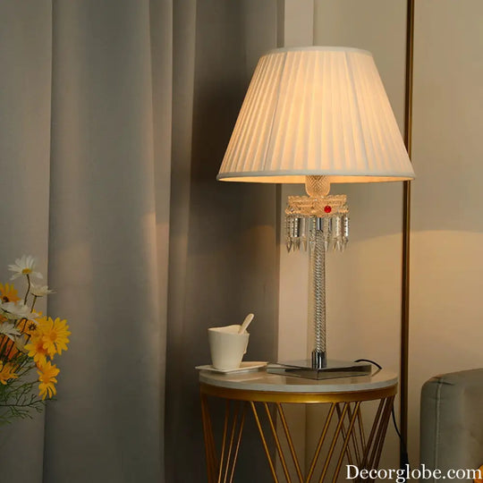 European-Style Living Room Dining Table Crystal Lamp Restaurant Front Desk Decorative Table Lamp Bedroom Bedside Lamp