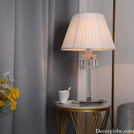European-Style Living Room Dining Table Crystal Lamp Restaurant Front Desk Decorative Table Lamp Bedroom Bedside Lamp