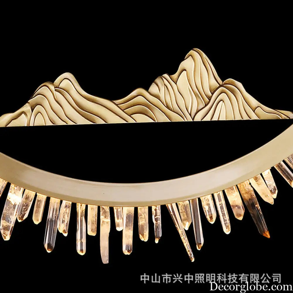 Natural Crystal Chandelier – 2025 Luxury Dining &amp; Bar Lighting D60cm