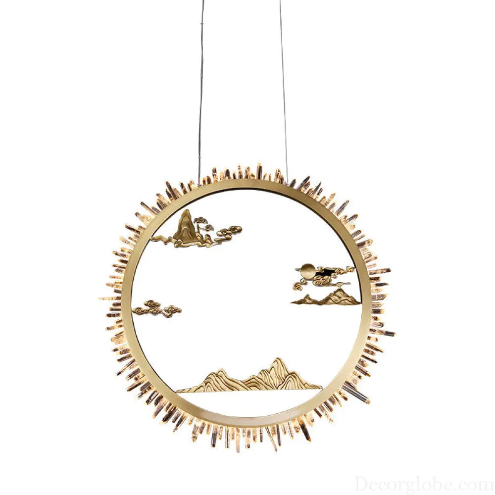 Natural Crystal Chandelier – 2025 Luxury Dining &amp; Bar Lighting D60cm