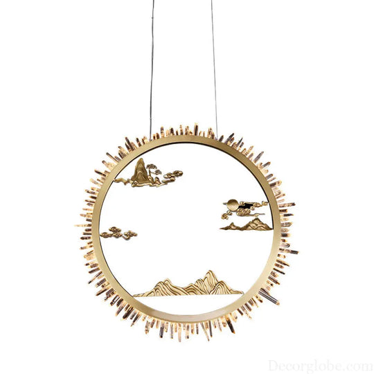 Natural Crystal Chandelier – 2025 Luxury Dining &amp; Bar Lighting D60cm