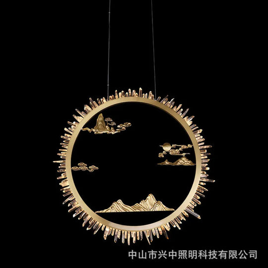 Natural Crystal Chandelier – 2025 Luxury Dining &amp; Bar Lighting D60cm