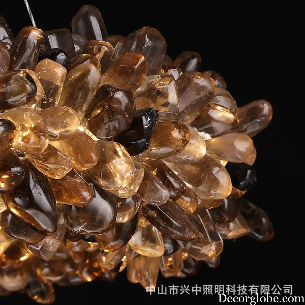 Natural Crystal Chandelier for Modern Living Spaces
