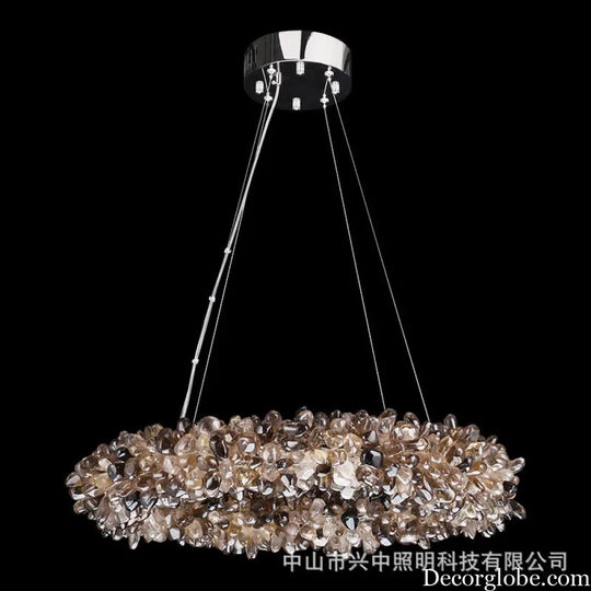Natural Crystal Chandelier for Modern Living Spaces