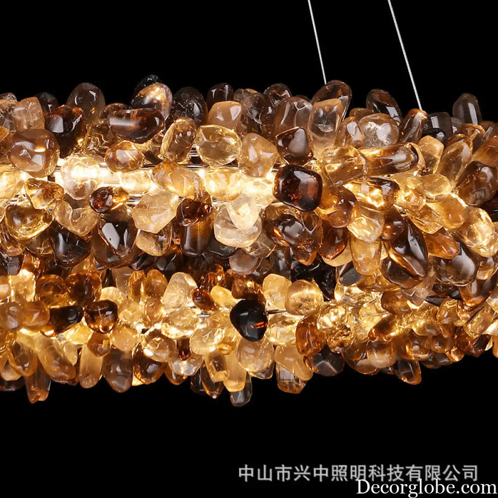 Natural Crystal Chandelier for Modern Living Spaces