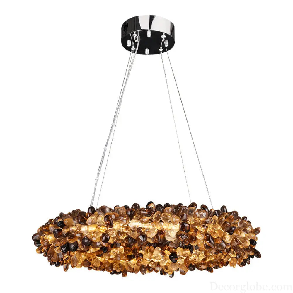 Natural Crystal Chandelier for Modern Living Spaces
