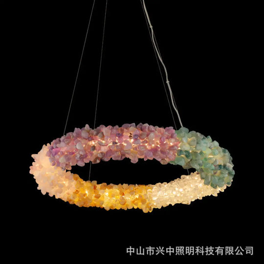 Natural Crystal Rough Stone Chandelier for Living &amp; Dining Rooms