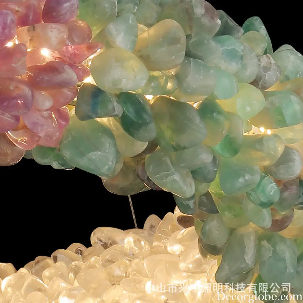 Natural Crystal Rough Stone Chandelier for Living &amp; Dining Rooms