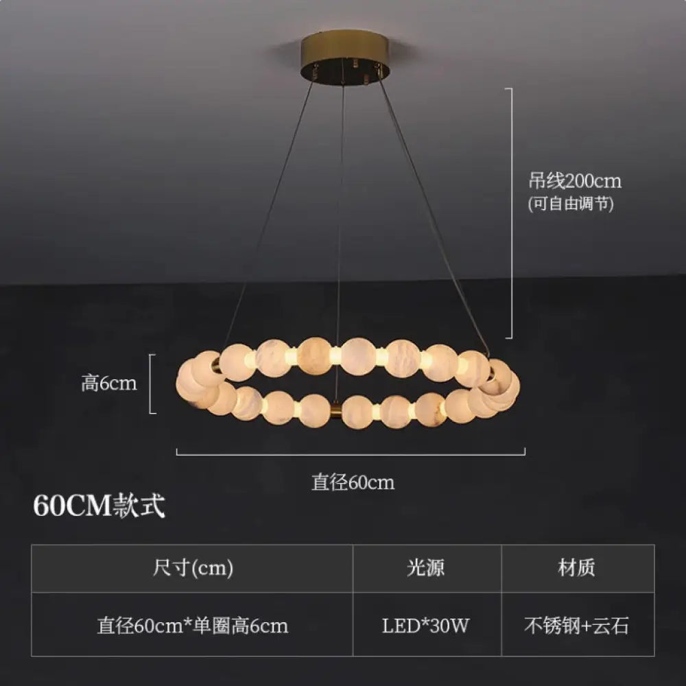 New Chinese Style High-End Marble Chandelier Living Room Chandelier High-End Light Luxury Modern Simple Villa