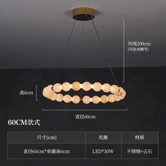 New Chinese Style High-End Marble Chandelier Living Room Chandelier High-End Light Luxury Modern Simple Villa