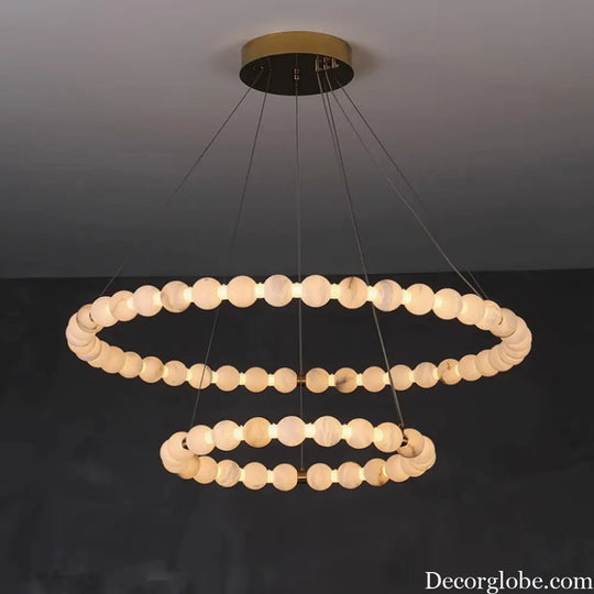 New Chinese Style High-End Marble Chandelier Living Room Chandelier High-End Light Luxury Modern Simple Villa