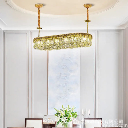 Nevaeh French All-Copper Light Luxury Crystal Linear Chandelier Chandelier