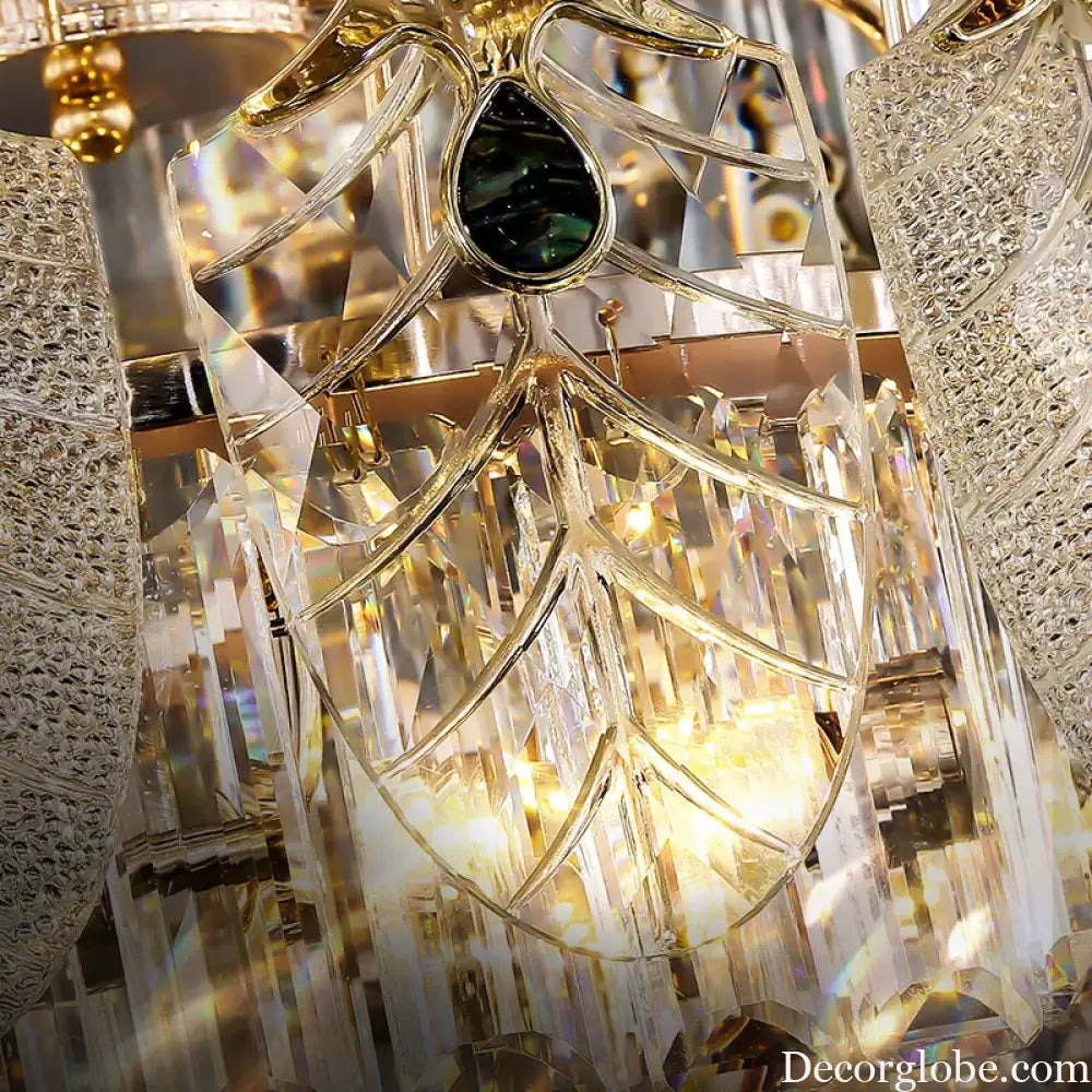 New Crystal Glass Chandelier - Luxury Modern Home Decor Lighting Fixture for Living Rooms and Bedrooms - DecorGlobe