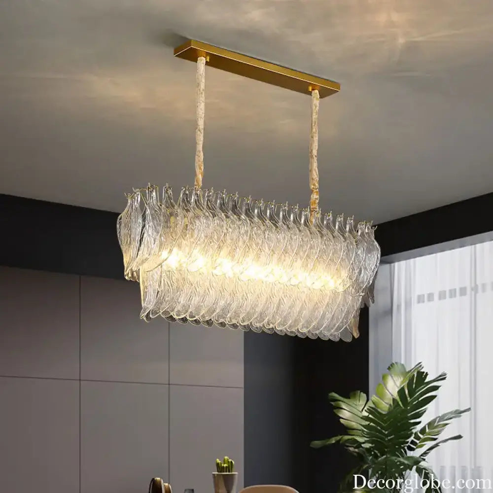 New Design Modern Style Golden Chandelier - Creative Artistry in Handmade Glass for Versatile Living Spaces - DecorGlobe