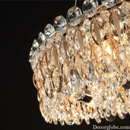 New Light Luxury K9 Crystal Chandelier - Chrome Elegance for Living, Dining, and Bedrooms - DecorGlobe