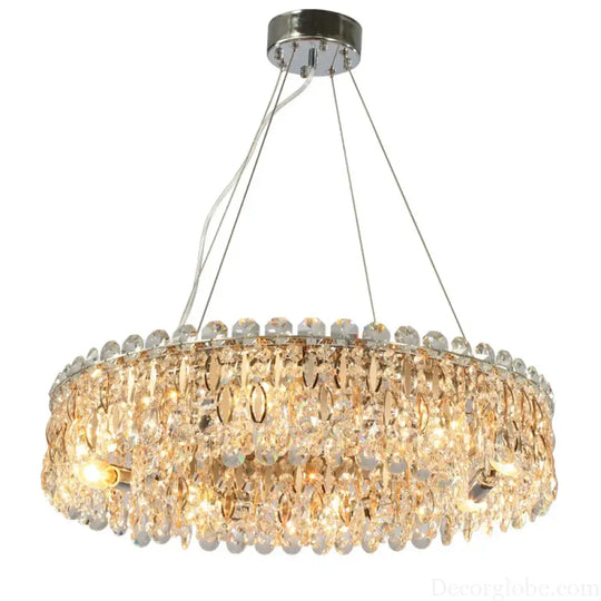 New Light Luxury K9 Crystal Chandelier - Chrome Elegance for Living, Dining, and Bedrooms - DecorGlobe