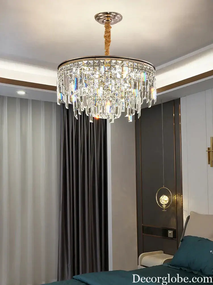 New Modern Crystal Chandelier - Effortless Elegance for Living, Dining, and Bedroom Spaces - DecorGlobe