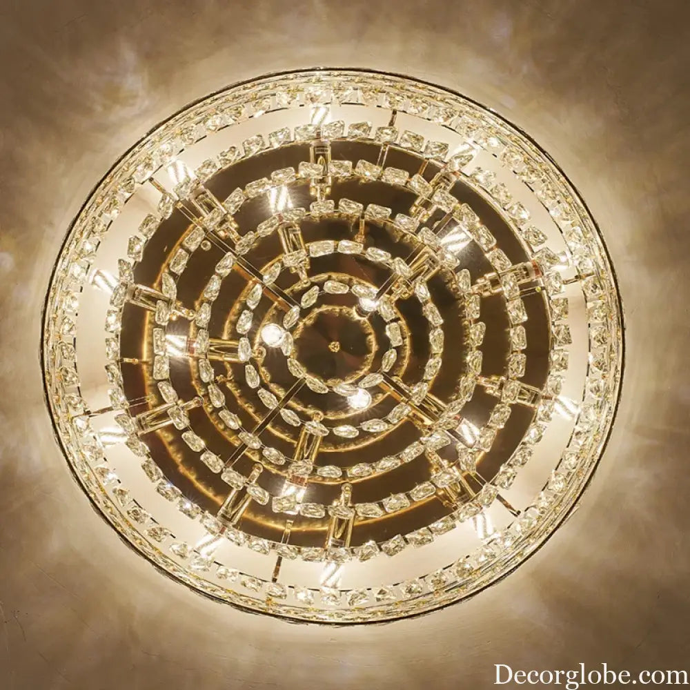 New Modern Crystal Ceiling Lamp - Light Luxury Design for Living, Dining, and Bedroom Spaces - DecorGlobe
