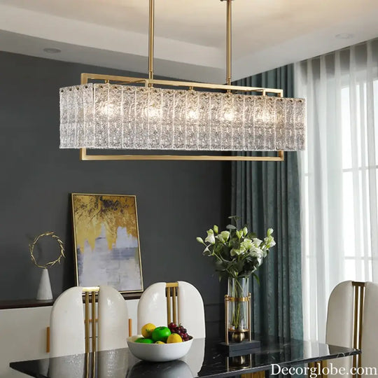New Modern Glass Chandelier - Luxury Round Design with Creative Gold Accents for Stylish Home Illumination - DecorGlobe