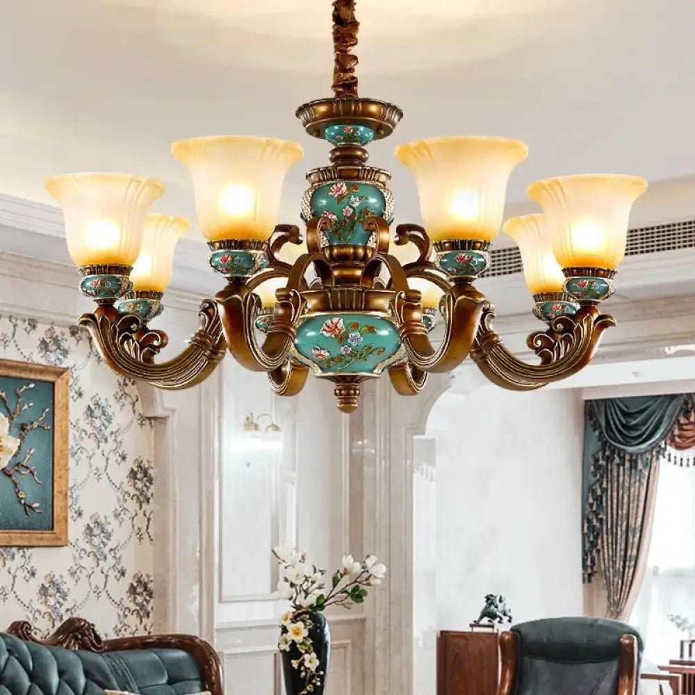 New European Vintage Resin Chandelier - Create a Luxurious Atmosphere in Your Villa, Restaurant, or Bedroom - DecorGlobe