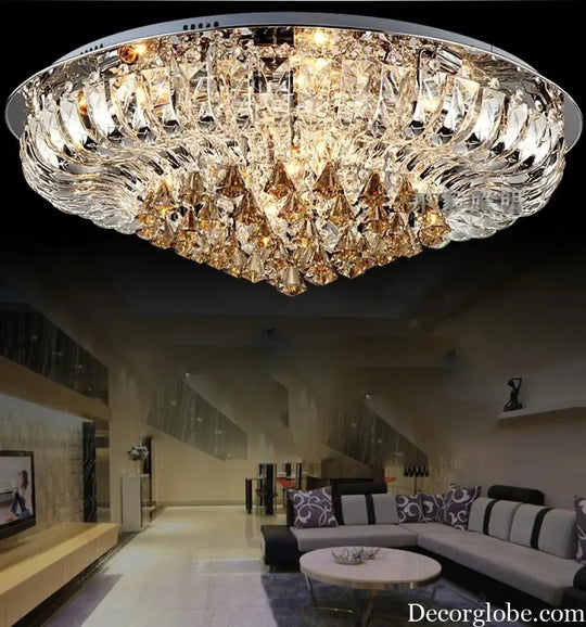 led e14 Crystal Stainless Steel Glass LED Lamp.LED Light.Ceiling Lights.LED Ceiling Light.Ceiling Lamp For Foyer