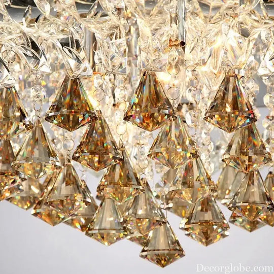 led e14 Crystal Stainless Steel Glass LED Lamp.LED Light.Ceiling Lights.LED Ceiling Light.Ceiling Lamp For Foyer