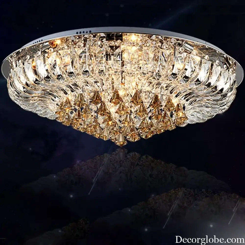 led e14 Crystal Stainless Steel Glass LED Lamp.LED Light.Ceiling Lights.LED Ceiling Light.Ceiling Lamp For Foyer