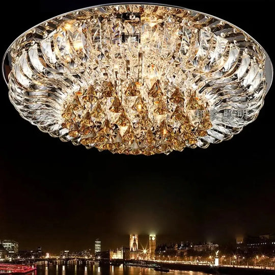 led e14 Crystal Stainless Steel Glass LED Lamp.LED Light.Ceiling Lights.LED Ceiling Light.Ceiling Lamp For Foyer