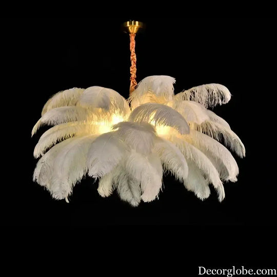 Nordic Feather Pendant Light Modern Art Chandelier for Bedroom Lighting > Ceiling lights > Chandeliers