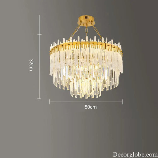 Nordic Style Round Gold Crystal LED Chandelier – 16’’ Adjustable Cord Lighting > Ceiling lights > Chandeliers