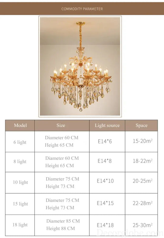 Nordic Restaurant Chandelier Lighting Classic Living Room Crystal Pendant Light Modern Household Hanging Light Hall