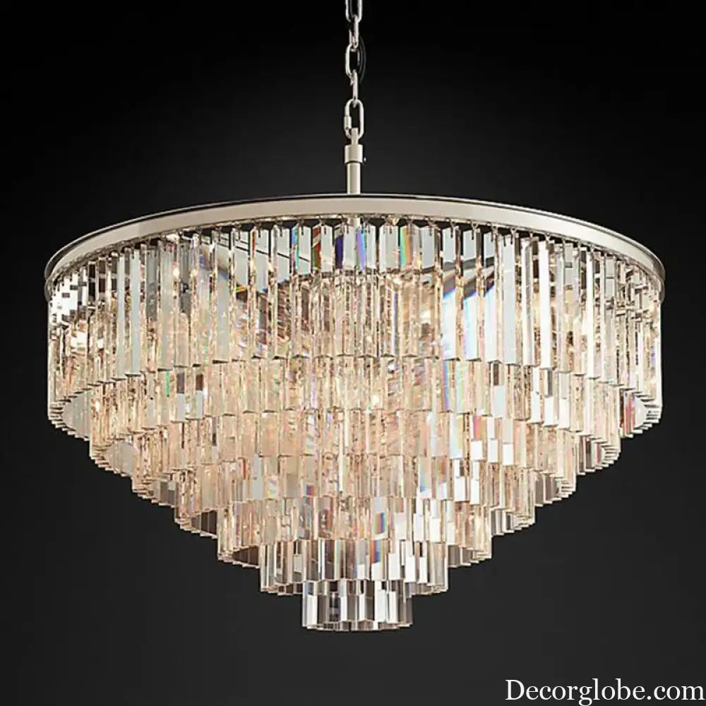 Elegant Nordic Postmodern Crystal Chandeliers - Luxury Round Lighting for Villas, Homes, Restaurants, and Hotels - DecorGlobe