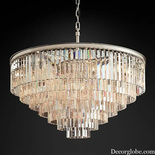 Elegant Nordic Postmodern Crystal Chandeliers - Luxury Round Lighting for Villas, Homes, Restaurants, and Hotels - DecorGlobe