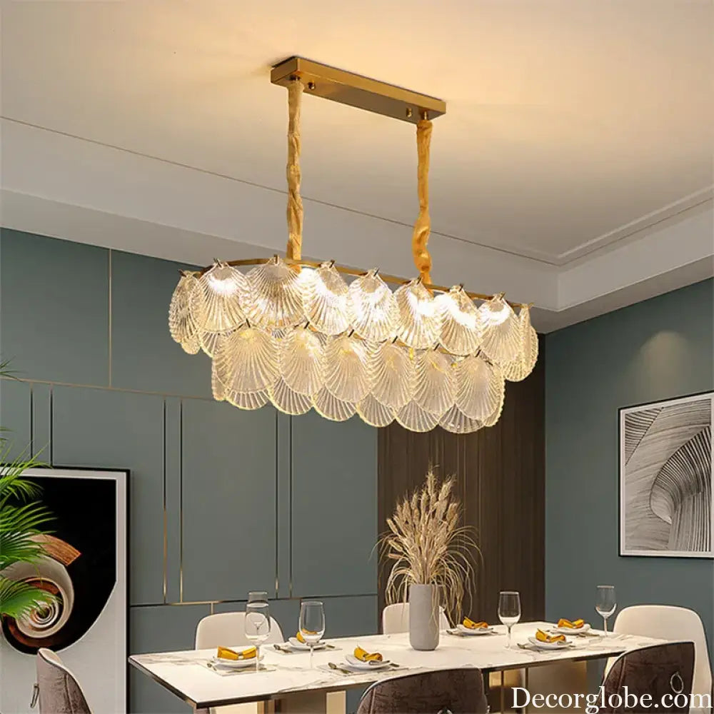Nordic Postmodern Glass Chandelier - Simple Elegance for Your Living Room, Dining Room, Bedroom, and Study - DecorGlobe