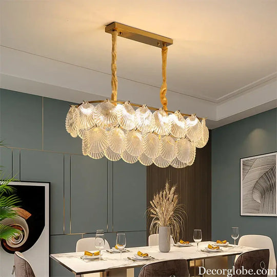 Nordic Postmodern Glass Chandelier - Simple Elegance for Your Living Room, Dining Room, Bedroom, and Study - DecorGlobe