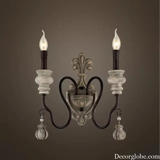 Nordic Retro Wood Look Chandelier Light for Living Room and Restaurant Chandelier