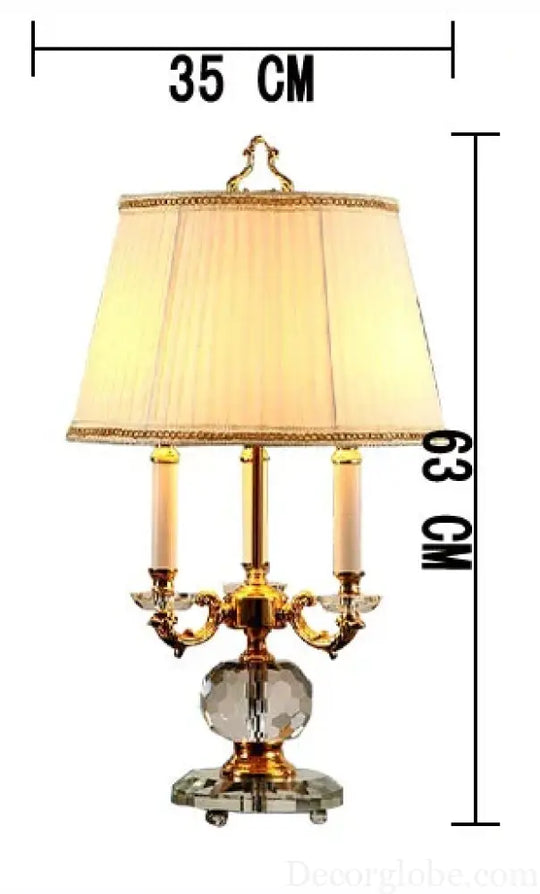 Luxury Crystal Table Lamp with Three Light Design for Modern Interiors