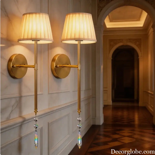 Brass Wall Sconce RGB LED Light Rechargeable 2500mAh Battery Operated with Remote Control Wireless Copper Wall Lamp for