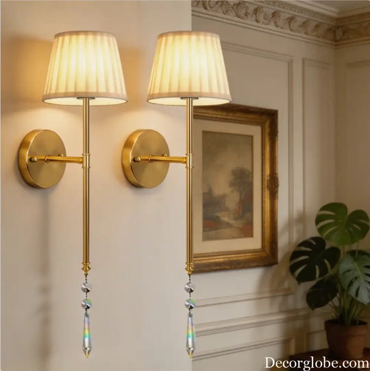 Brass Wall Sconce RGB LED Light Rechargeable 2500mAh Battery Operated with Remote Control Wireless Copper Wall Lamp for