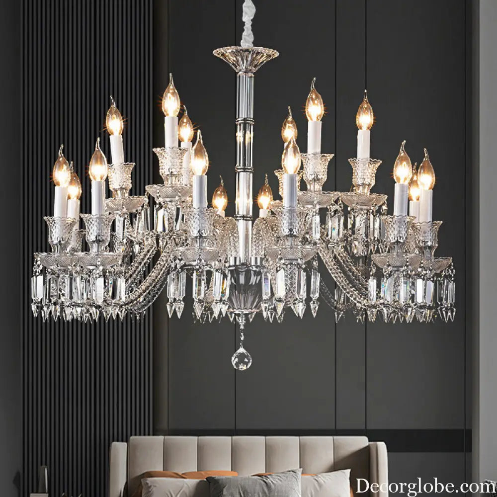French Luxury Crystal Chandelier Dining Lights European Style Living Room Bedroom Lights High-end New Style Villa