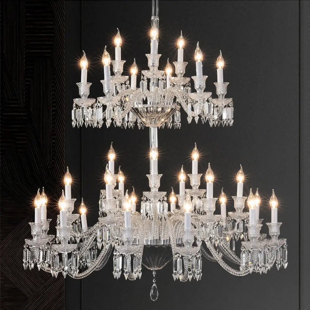 French Luxury Crystal Chandelier Dining Lights European Style Living Room Bedroom Lights High-end New Style Villa