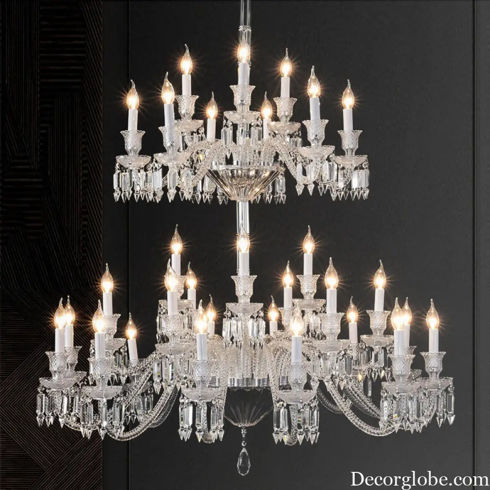 French Luxury Crystal Chandelier Dining Lights European Style Living Room Bedroom Lights High-end New Style Villa