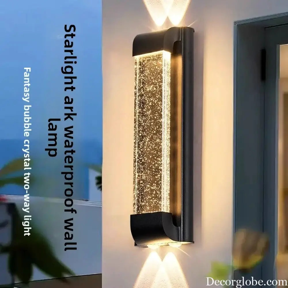 Outdoor Waterproof Crystal Wall Lamp Simpl Modern Villa Courtyard Ceiling And Floor Lighting Outdoor Balcony Enclosure
